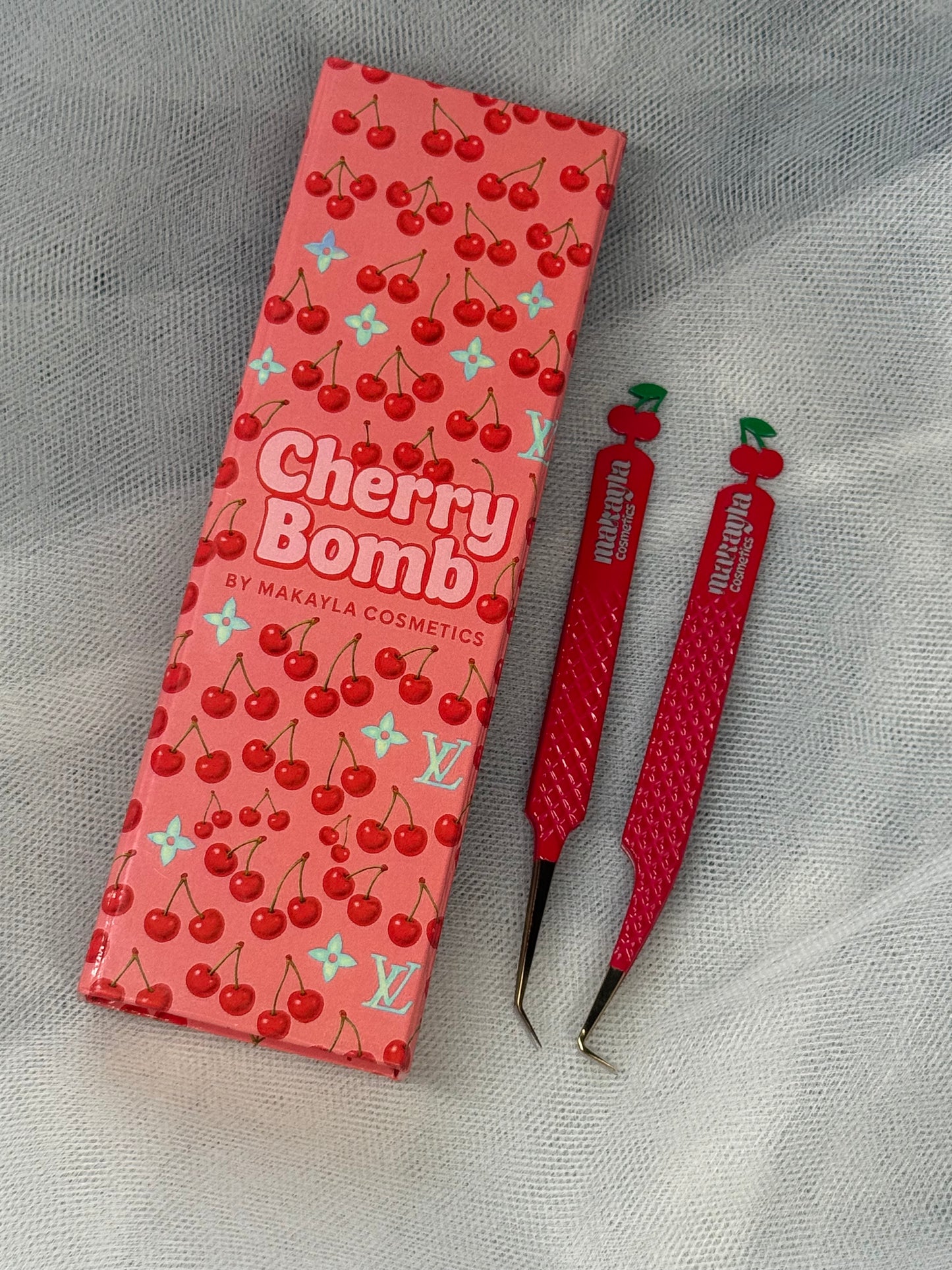 FIBER TIP Cherry Bomb duo tweezers